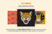 Vintage Cheetah Illustrations, an Animal Illustration by ARQAM Studio (Thumbnail 3 of 9)
