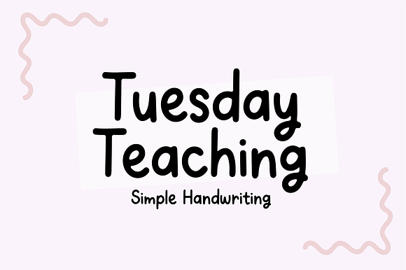 TUESDAY TEACHING Simple Handwriting preview 5