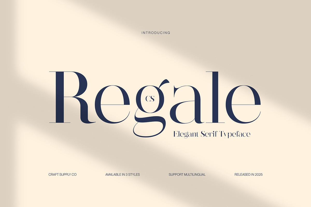 CS Regale – Elegant Serif Font, a Serif Font by Craft Supply Co. (Photo 1 of 8)
