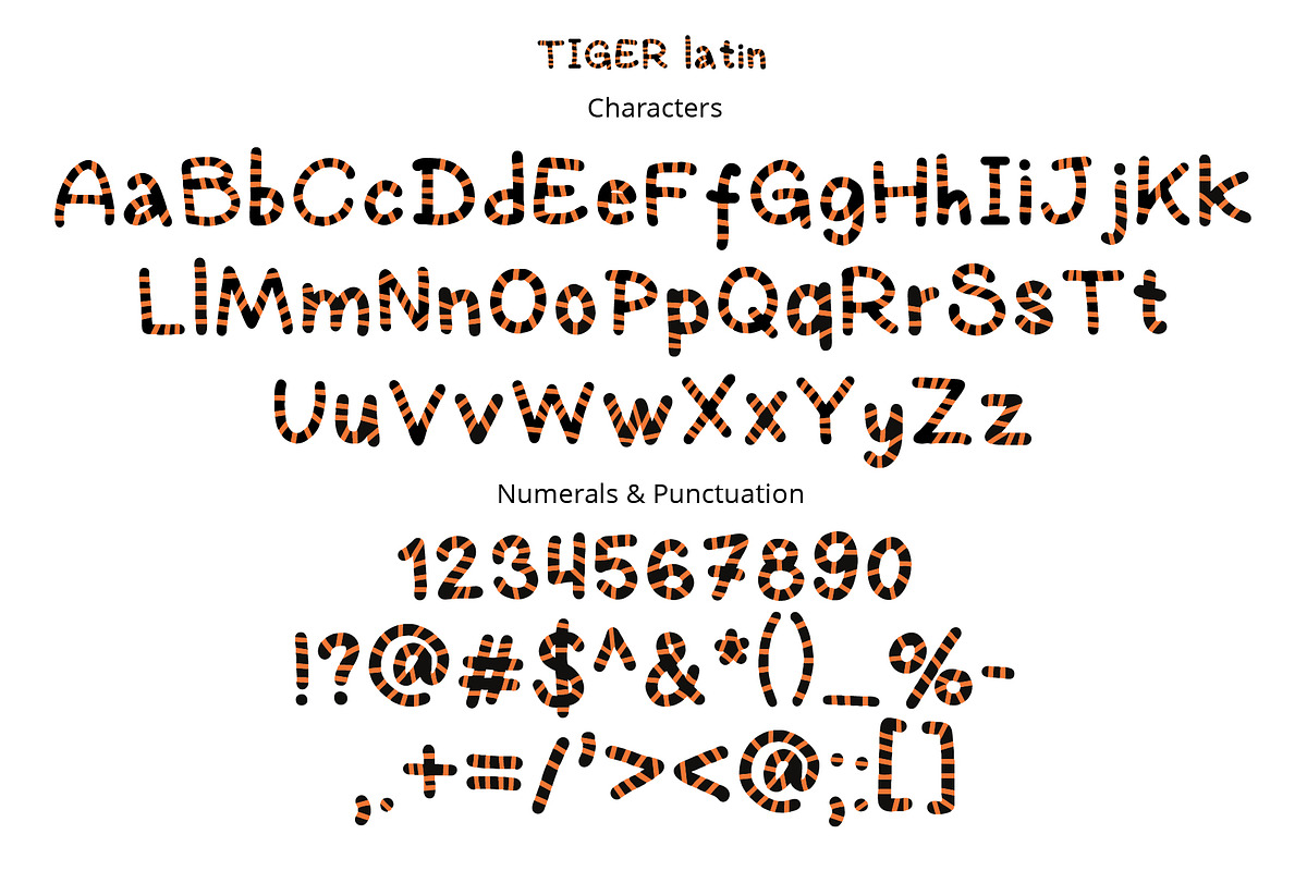 Tiger color font, a Font by Malena (Photo 2 of 7)