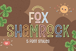 Fox Shamrock : 5 Font Styles, a Handwritten Font by Fox7 By Rattana