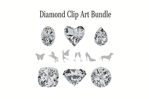 Luxury Diamond Clipart Bundle
