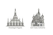 World's Famous Landmarks, an Illustration by eucalyp (Thumbnail 2 of 9)