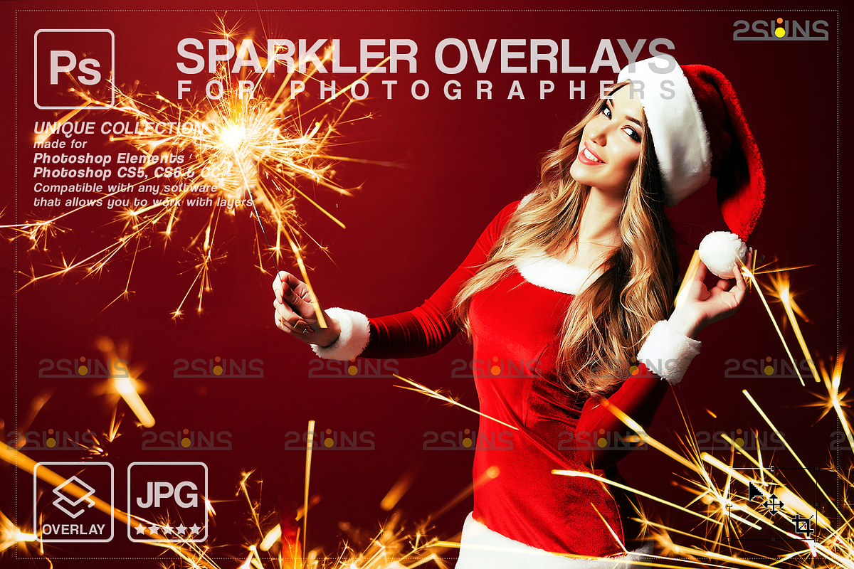 Sparkler overlay, Photoshop overlay, an Object Graphic by 2SUNS (Photo 2 of 10)