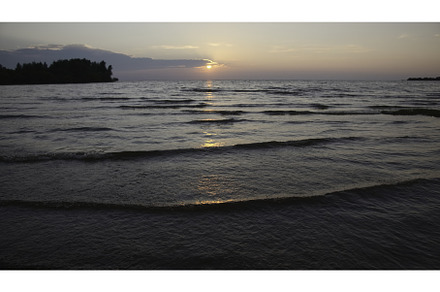 Beautiful landscape with small waves, a Nature Photo by Media Whale Stock