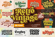 Retro Vintage Font Bundle - SALE!, a Handwritten Font by HansCo Studio (Thumbnail 1 of 14)