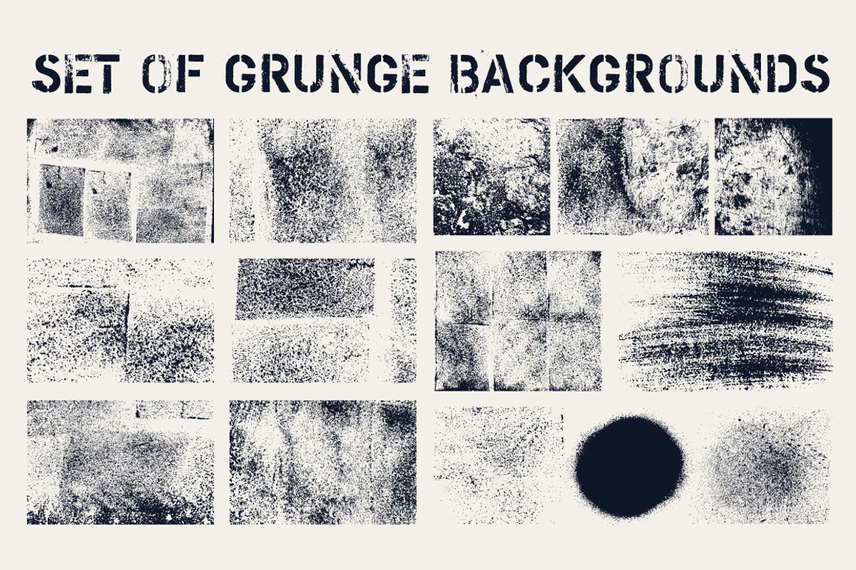 Set of grunge textures., a Texture Graphic by PoPaShop (Photo 1 of 3)