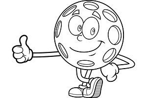 Pickleball Giving Thumbs Up, an Illustration by HitToon