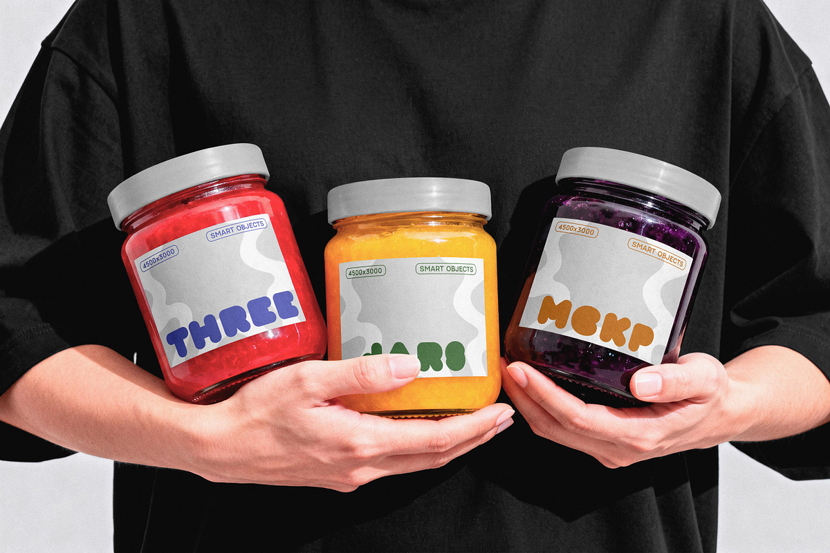 Food Packaging / Glass Jars Mockup, a Packaging Mockup by Design Squad (Photo 2 of 3)