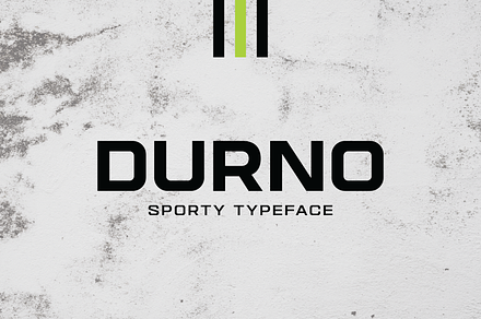 Durno Bold Extended Sport Font, a Sans Serif Font by Ebad Designs