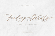 Finding Beauty, a Script Font by din-studio.com (Thumbnail 1 of 9)