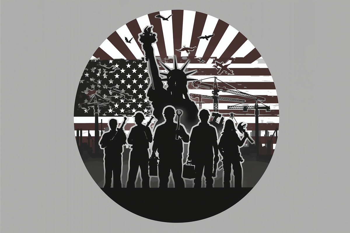 America Worker Vector Bundle, an Illustration by jahid234 (Photo 9 of 21)