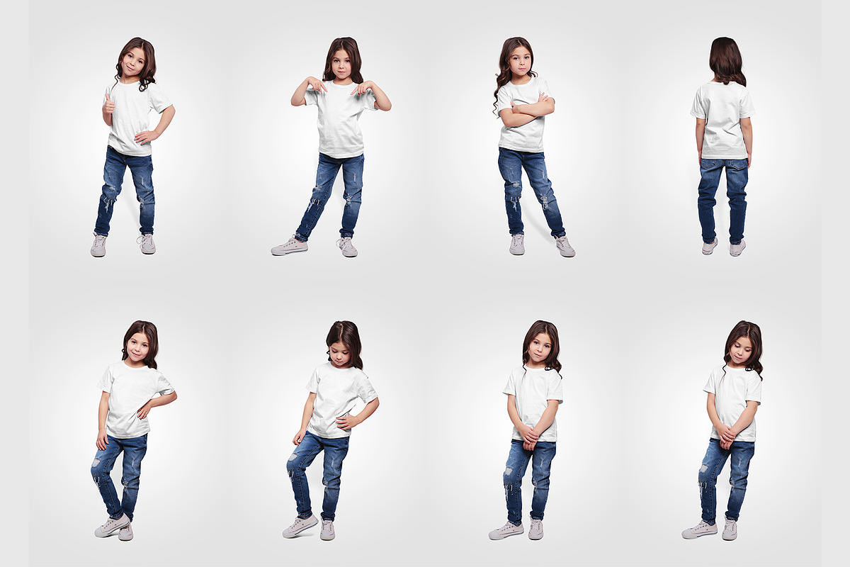 Kids Girl T-Shirt PSD Mockups Vol1.2, a Shirt Mockup by Hi, Mock-Up! (Photo 11 of 12)