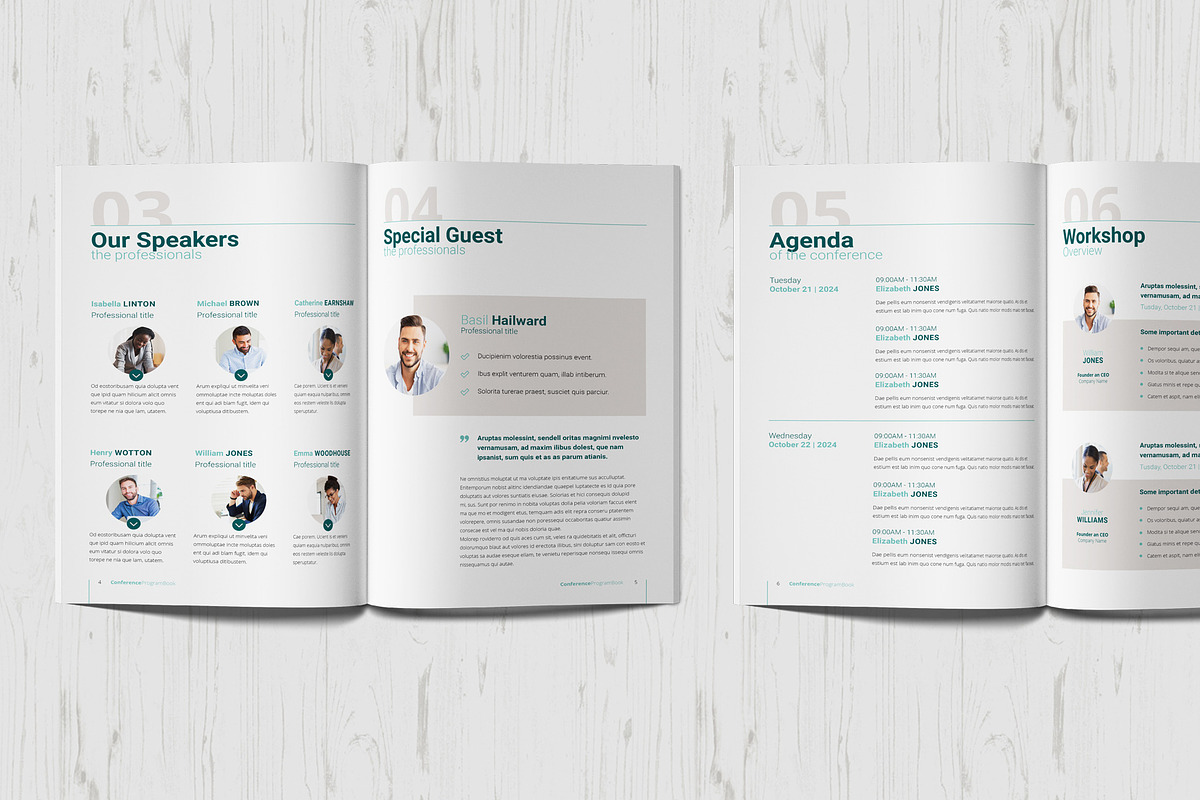 Conference Agenda Template, a Templates & Theme by Sabin (Photo 5 of 9)
