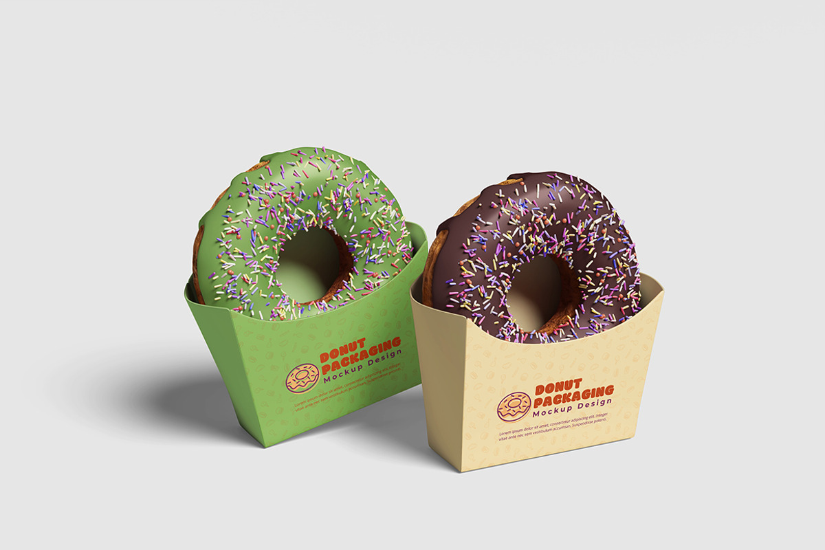 Donuts Packaging Mockup, an Advertising Mockup by bimockup (Photo 3 of 6)