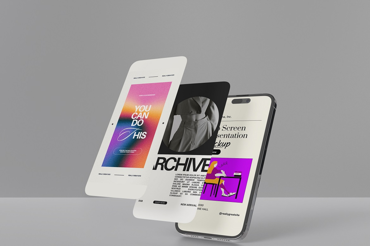 Phone Screen Presentation Mockup, an iPhone Mockup by Tokobeta (Photo 7 of 8)