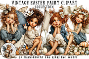Vintage Easter Fairy Clipart, an Illustration by OK Design (Thumbnail 1 of 6)
