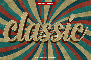 Classic 3D editable text effect, a Brushes & More by Hello Muh