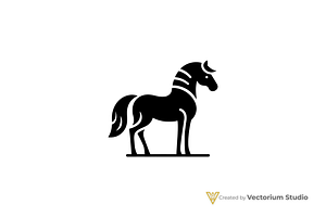 Minimal Horse Silhouette Logo, a Branding & Logo Template by Vectorium Studio