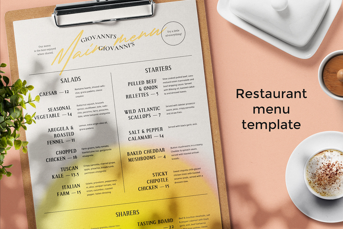Restaurant Menu Design, a Brochure Template by BigWeek (Photo 1 of 4)