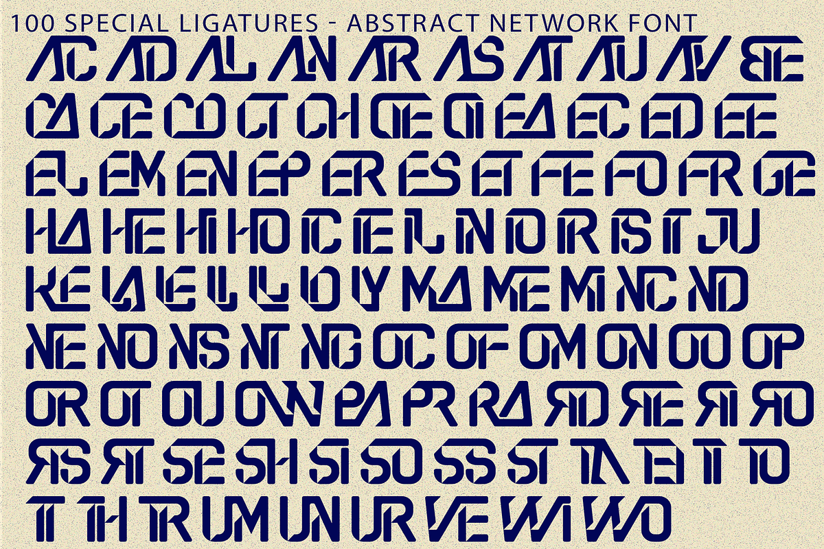 Abstract Network - Futuristic Font, a Sans Serif Font by 177Studio (Photo 8 of 8)