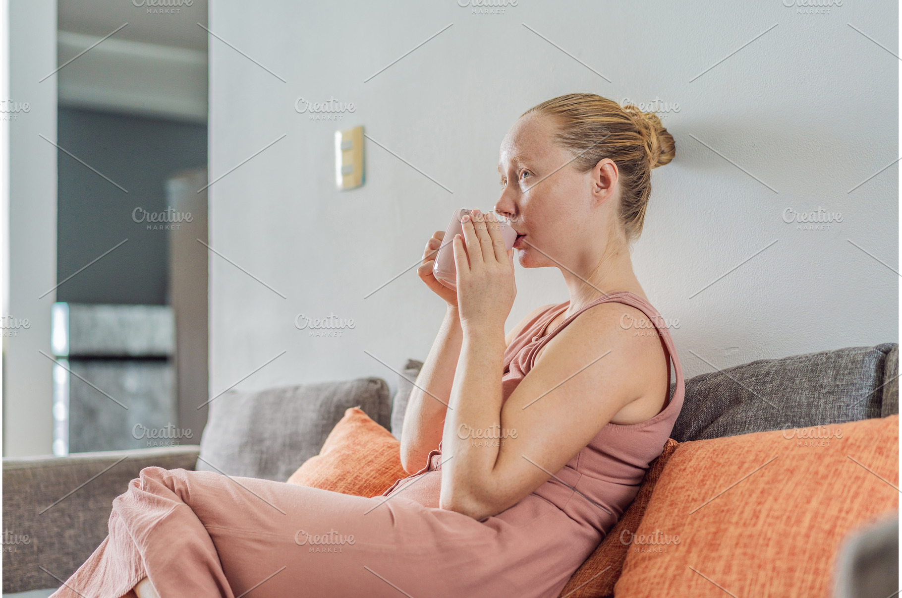 Woman relaxing at home and watching, a Person Photo by Elizaveta Galitskaya