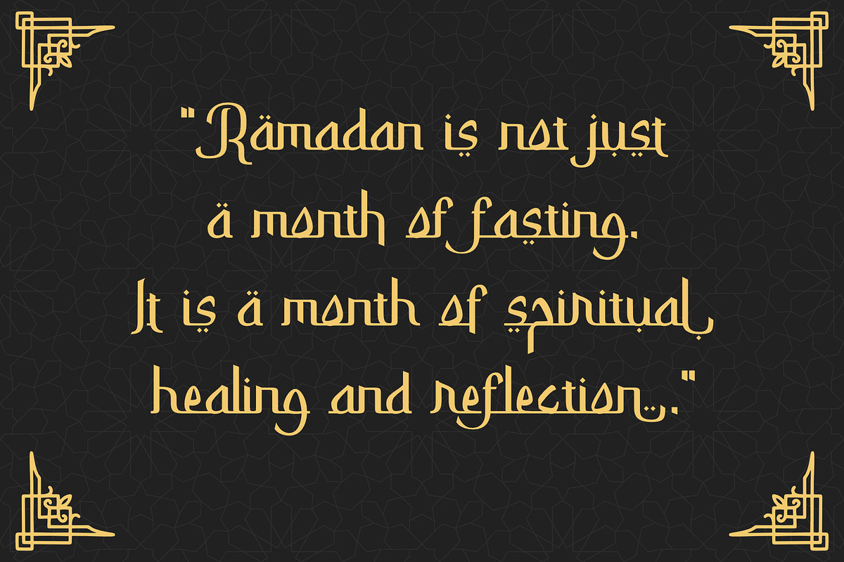 Bullan Ramadhan | A Faux Arabic Font, a Script Font by Andrimada Creative (Photo 6 of 13)