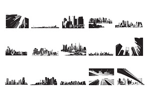 15 City Skyline Vectors