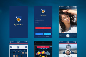 Social Photo Sharing App UI PSD