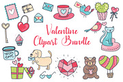 Valentine Clipart Bundle, a Decorative Illustration by martynmarin (Thumbnail 1 of 4)