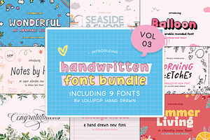 Handwritten Font Bundle - Vol 03