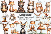 mystical forest animal clipart, an Illustration by CraftArtStudio (Thumbnail 1 of 6)