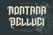 Montana Belluci, a Blackletter Font by HATFSTUDIO (Thumbnail 1 of 8)