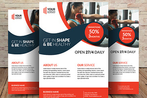 Women Health & Gym Flyer Template