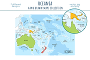 Oceania Maps Collection, an Education Illustration by Illustrationsforteachers (Thumbnail 3 of 8)