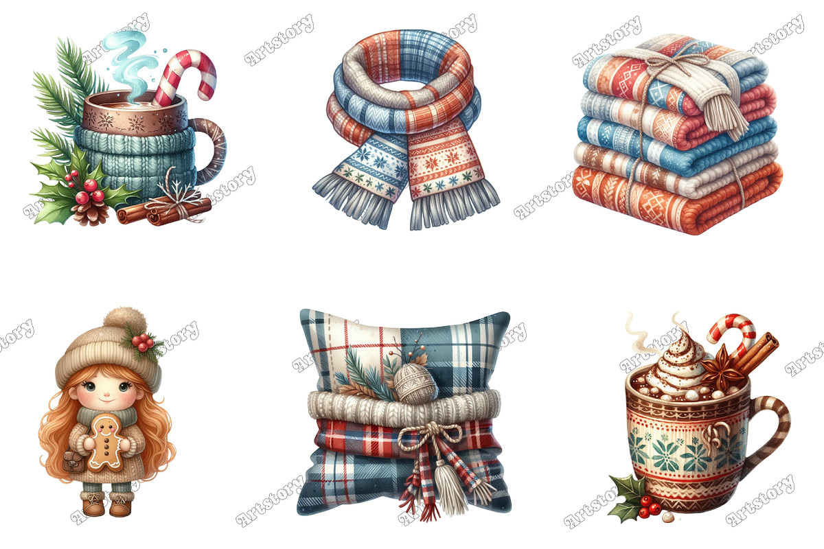 Cozy Winter Clipart, an Illustration by designcity5 (Photo 2 of 5)