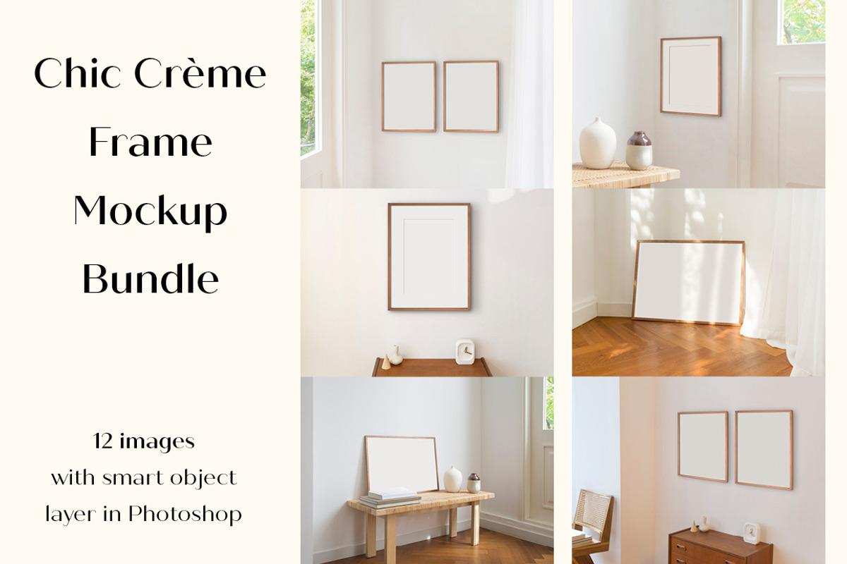 Minimalist Frame Mockup Bundle, a Print Template by LOPEstudio (Photo 1 of 9)