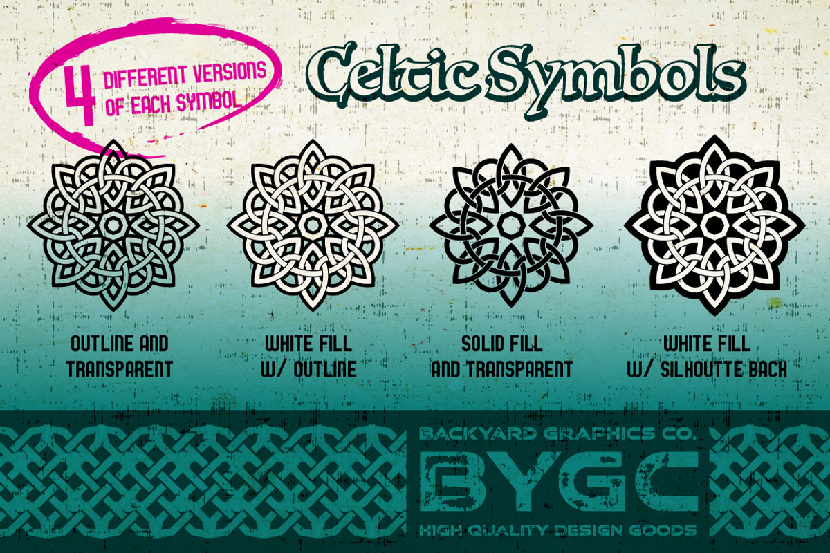 Celtic Knot Style Symbols, an Object Graphic by BackYard Graphics Co. (Photo 2 of 10)