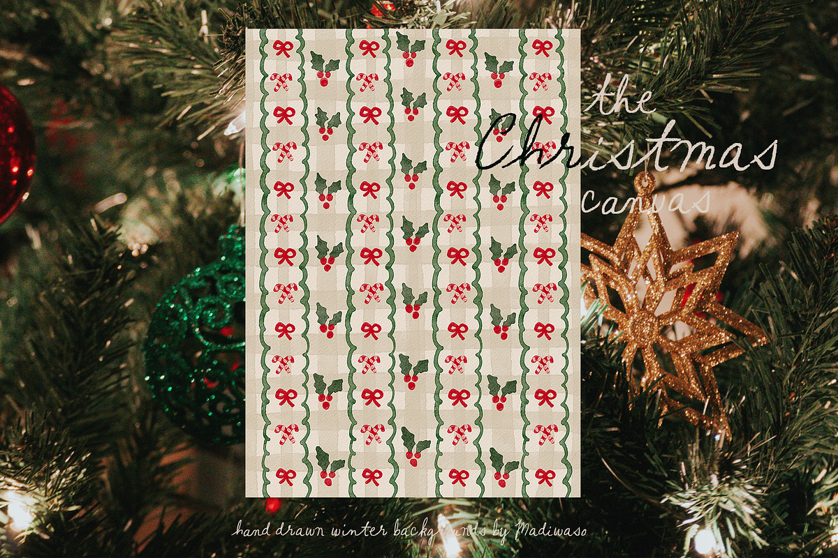 Hand-Painted Christmas Backgrounds, a Background Graphic by Madiwaso (Photo 3 of 15)