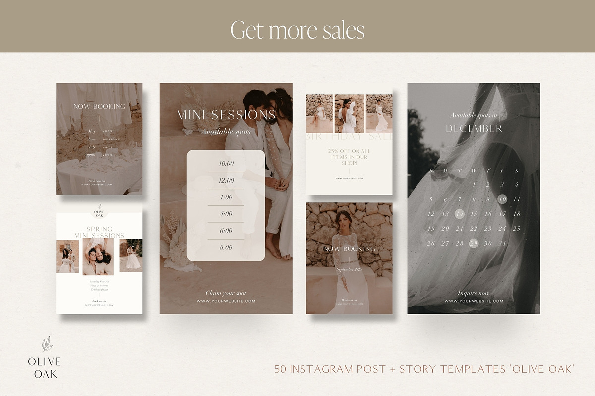 Wedding Photography Instagram Bundle, a Social Media Template by Wonderlik Webdesign (Photo 3 of 11)