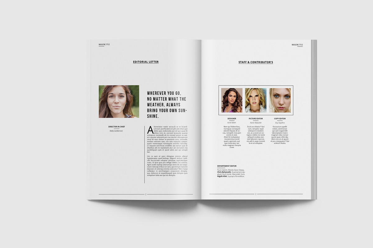 Simple & Clean Magazine Template II, a Magazine Template by Uloel Design (Photo 2 of 12)
