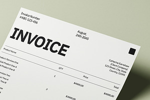 Invoice Template - Minstue, a Stationery Template by fakhroo