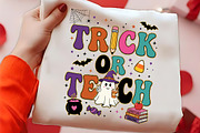 Trick Or Teach Ghost Clipart PNG, a Seasonal Illustration by CrexoraLab (Thumbnail 2 of 4)