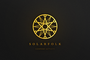 Solarfolk. Linear Geometric Logo