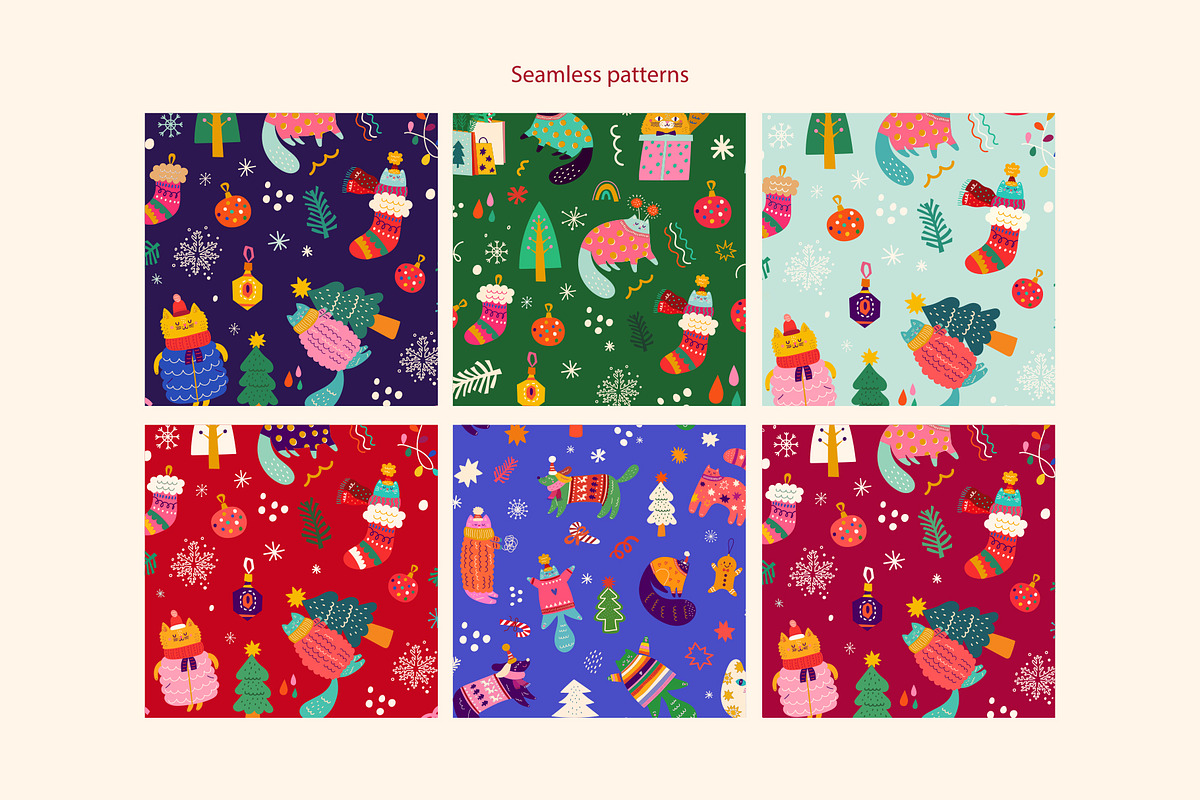 Christmas Cats, a Seasonal Illustration by MoleskoStudio (Photo 20 of 26)