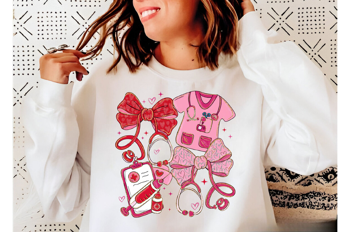 Pink Valentine Nurse Png, an Illustration by Designking (Photo 2 of 6)
