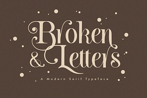 Broken Letters Modern Serif