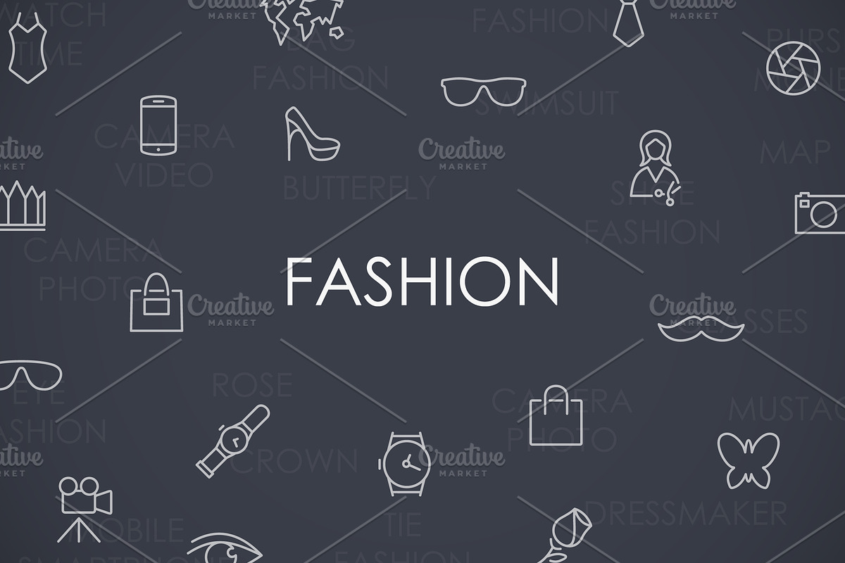 Fashion thinline icons preview 2