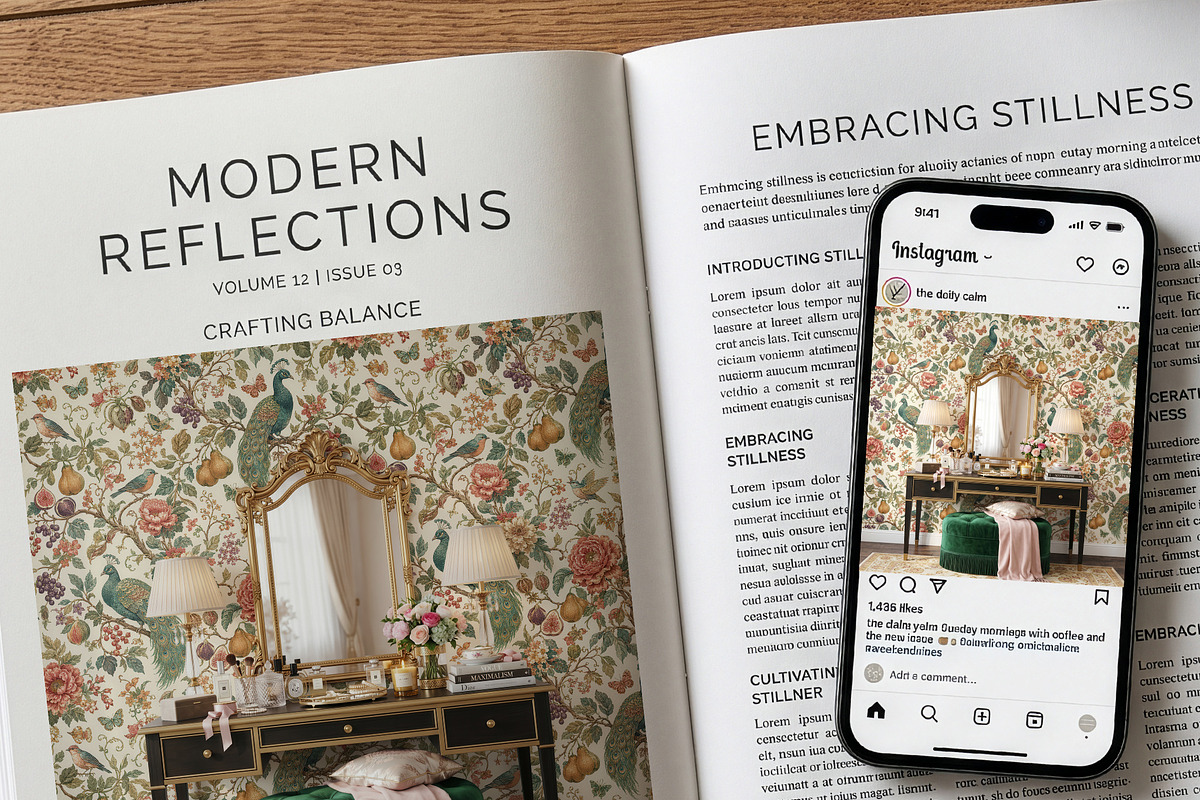 Dressing Room Wallpaper Mockup PSD, a Household Mockup by 1001 mockups (Photo 5 of 15)