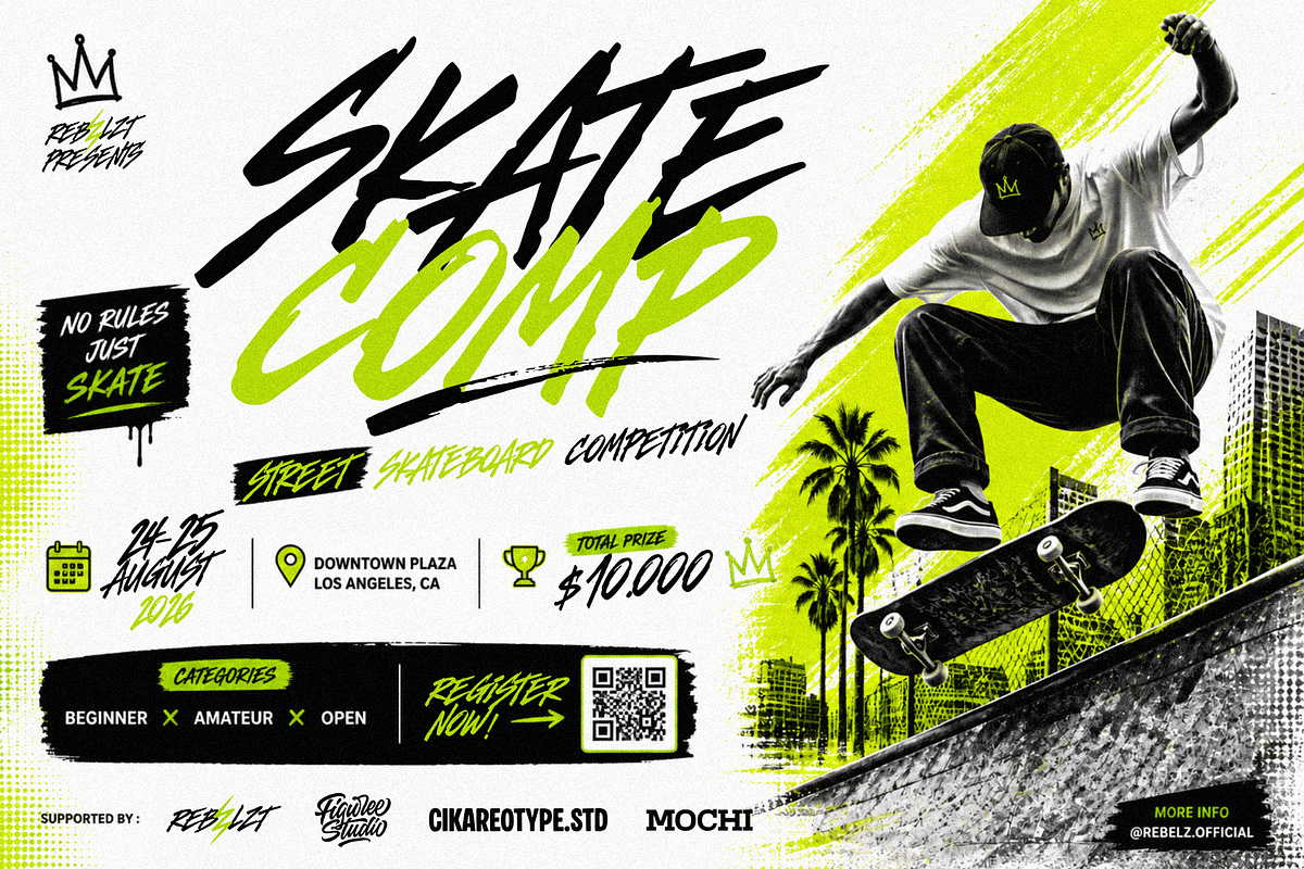 Hyper Squad - Freestyle Brush Font, a Handwritten Font by figuree studio (Photo 3 of 11)